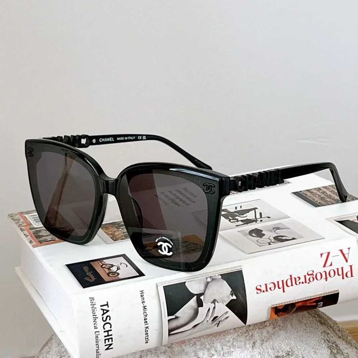 CHANEL CH6805 okulary przeciwsłoneczne Czarne logo