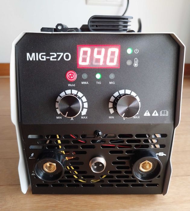 Máquina de soldar inversora MIG-270, 3 em 1 (MMA/TIG/MIG). NOVA!