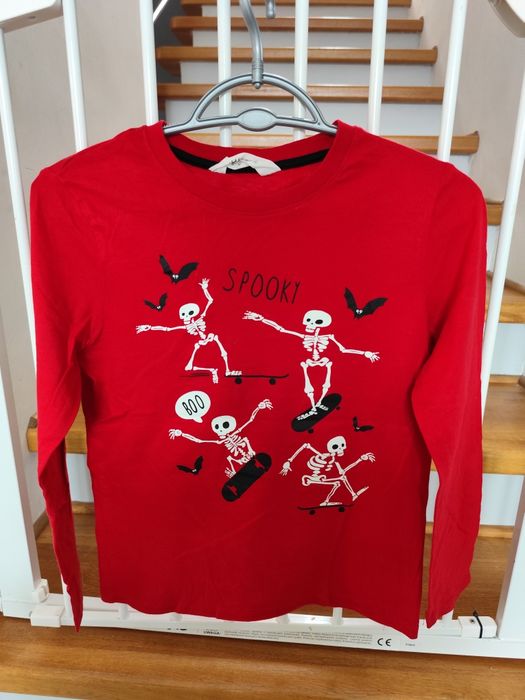 Koszulka z kościotrupami i nietoperzami - Halloween