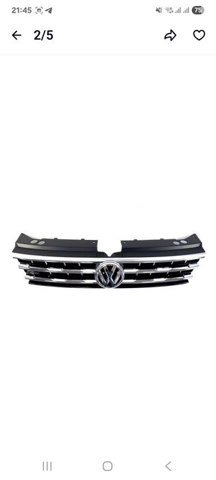 Решітка радіатора VW Tiguan Allspace 2017-21рік.