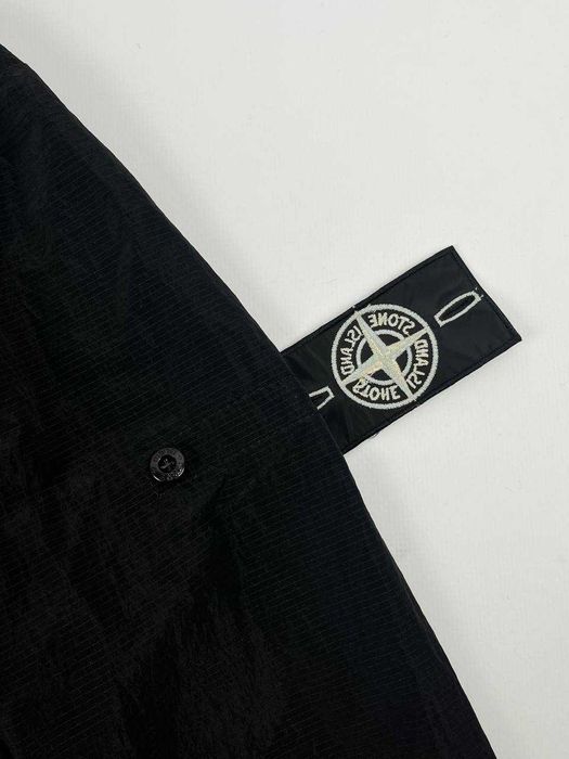 Вітровка Stone Island Nylon Metal чоловіча чорна/сіра S-XXL