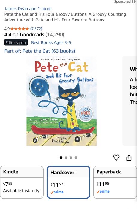 Pete the Cat гниги на анг