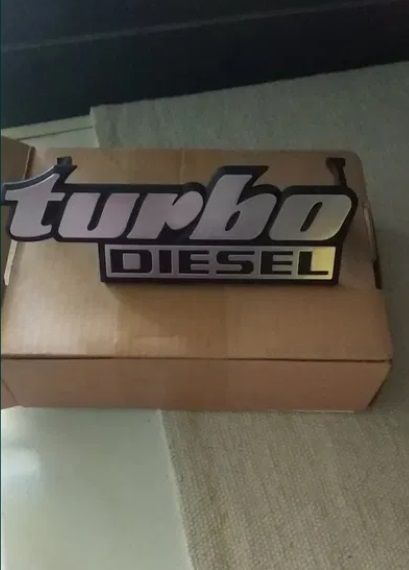 Lettering Turbo Diesel Volkswagen Golf 2 - grelha frontal