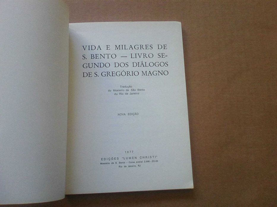 Sao Bento – Vida E Milagres De S Bento