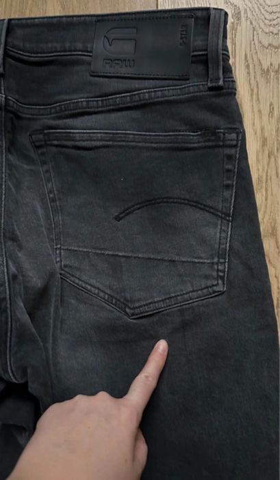 G-RAW jeansy czarno 3301 Straight Tapered 34/38