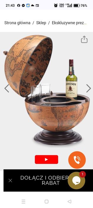 Globus Barek na alkohole Zoffoli Nettuno Classic idealny prezent