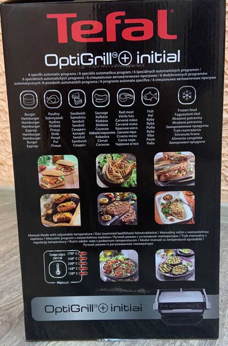 Гриль-барбекю електричний електрогриль Tefal Optigrill+Initial