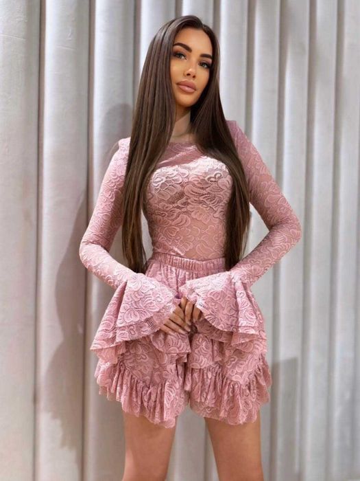 body koronkowe rozkloszowane rekawy spodniczko spodenki m.tissu cudo