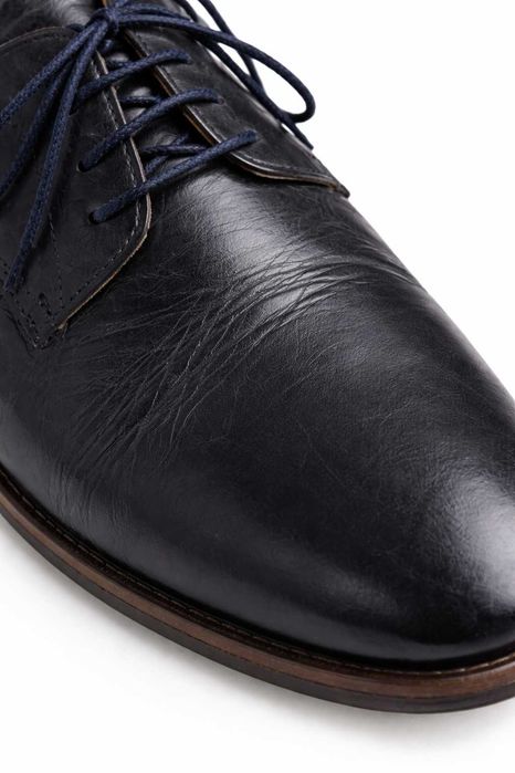Sapatos Morgan Smith em Couro Azul – Elegantes e Confortáveis – 40