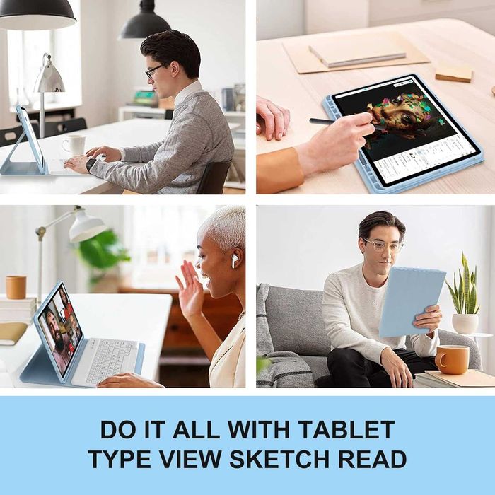 Techsuit etui klawiatura bluetooth Samsung Galaxy Tab S9 11" S9 FE