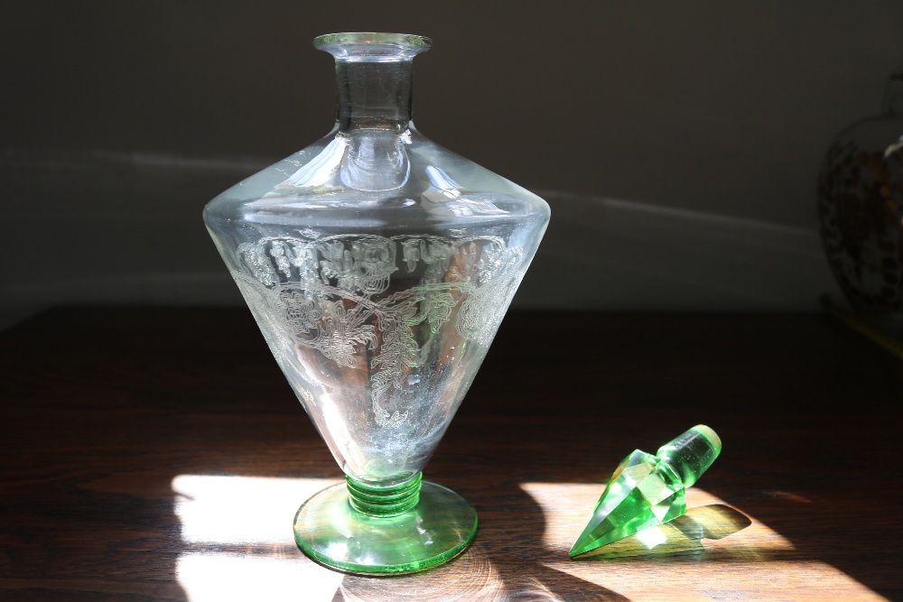 Garrafas de cristal lapidado