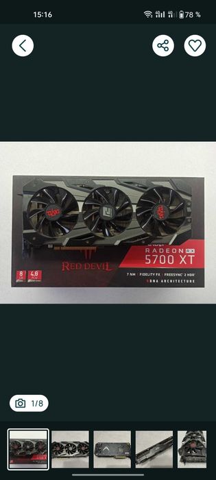 Видеокарта RX5700xt Red Devyl
