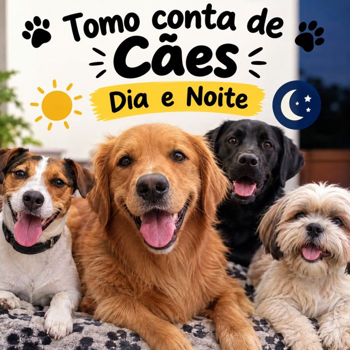 Tomo conta de caes dia e noite como se fossem os meus