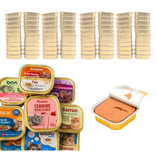 102Szt X 100G/85G Karma Mokra Dla Kota  Tacka Pasztet Pakiet Mix