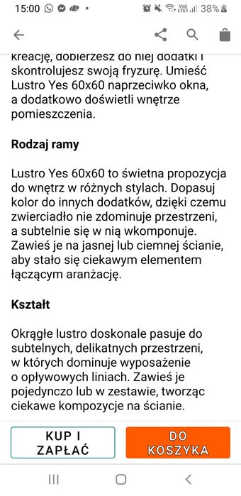 Piękne lustro Glamour