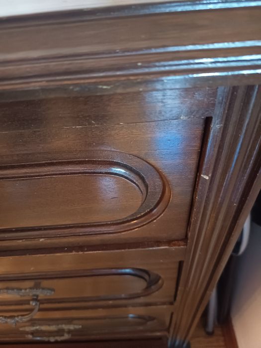 Cómoda e Mesinha de Cabeceira Madeira