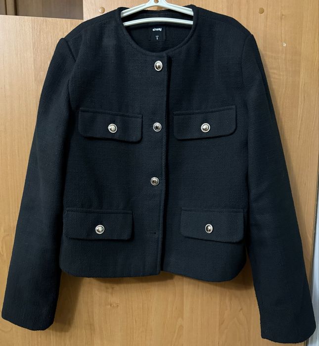 Твидовый кардиган укороченный