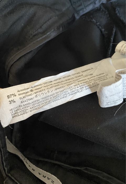 Calças pretas em algodão