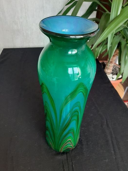 Велика ваза кольорове скло ЛКСФ