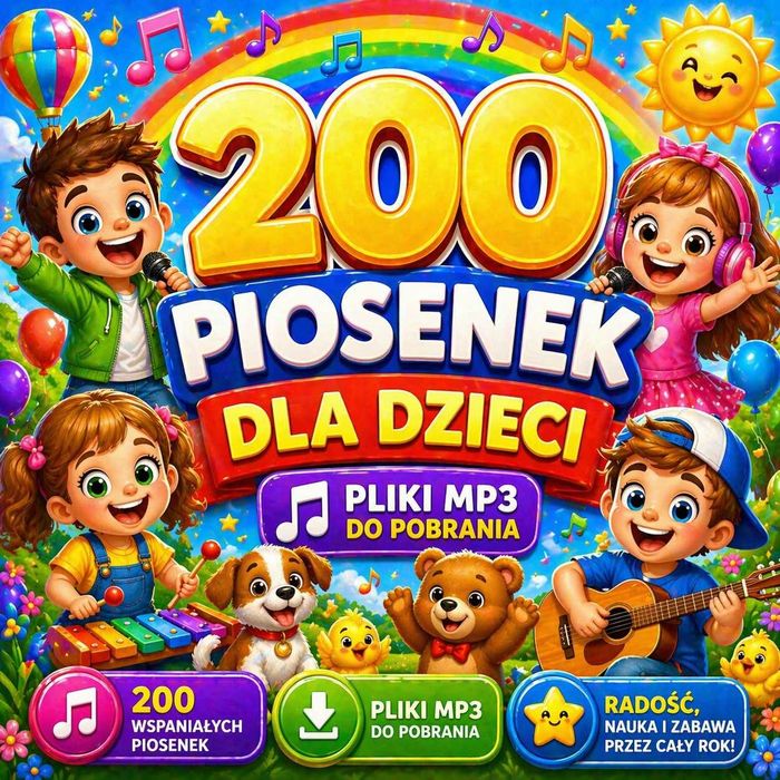 200 polskich piosenek dla dzieci - pliki mp3 do pobrania