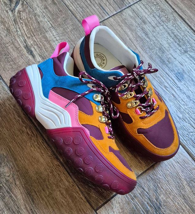 skórzane kolorowe sneakersy Scotch & Soda r. 38