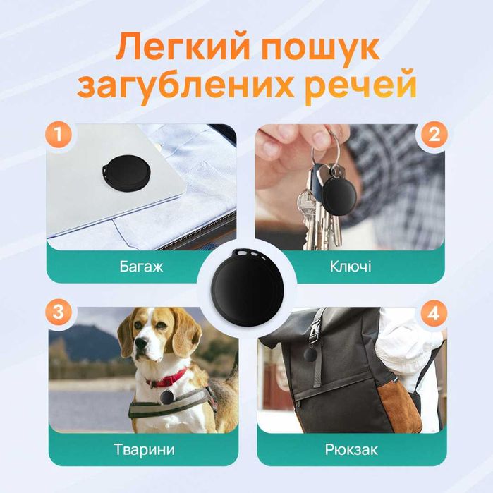 GPS трекер міні маячок для смартфона iPhone iOS брелок з сигналом