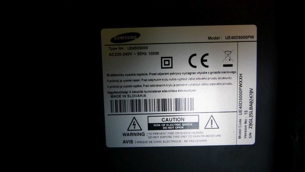 Telewizor Samsung 40'' UE40D5000 LED DLNA HDMI LAN SPRAWNY pilot