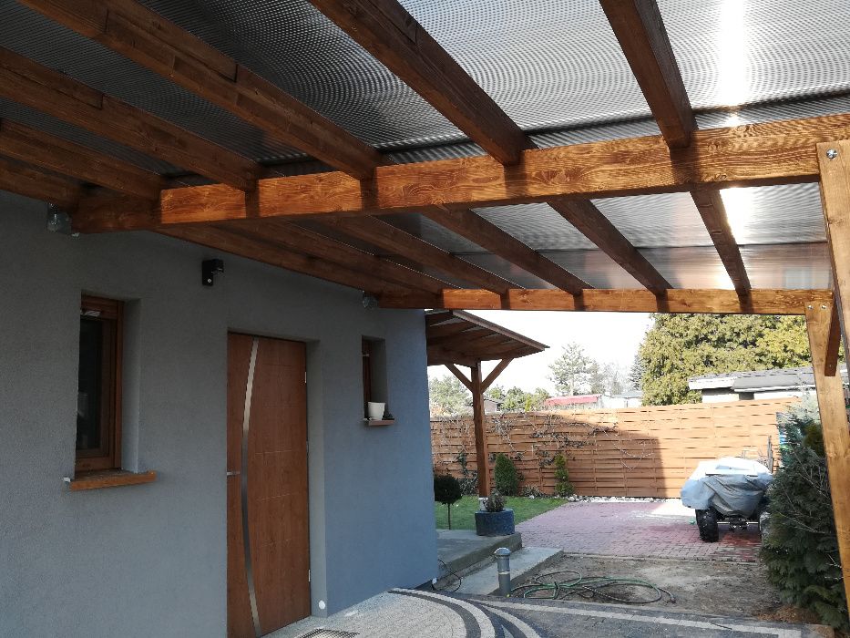 wiata samochodowa drewno klejone 840/334cm