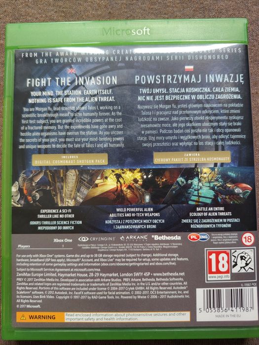 Gra PREY Xbox one series X dubbing pl napisy pl angielski stan idealny