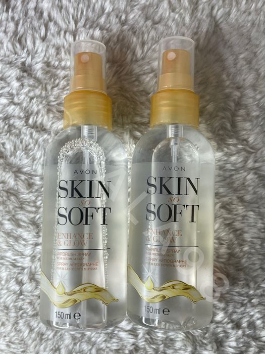 Rozświetlający olejek do ciała Avon Skin So Soft 150ml x2