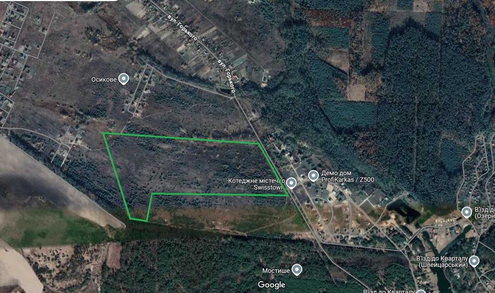 Земельна ділянка під забудову с. Осиково, Київська область. Land Sale