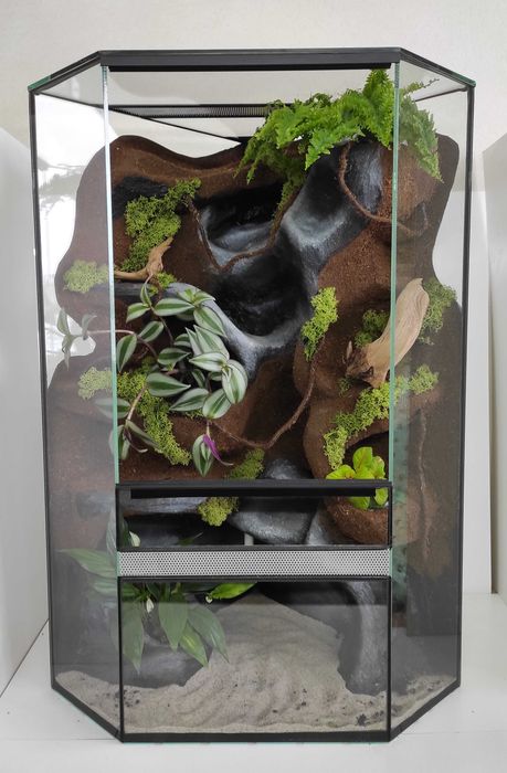 Terrarium rogowe z roślinami i wodospadem, TW14N, AquaWaves