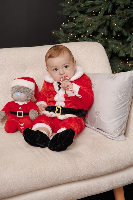 Дитячий костюм санта клауса на рік-півтора, костюм санта клауса 80-86с