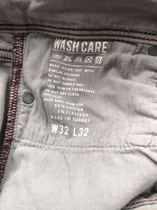 Męskie spodnie Jack Wills – Szare Sztruksy W32 L32