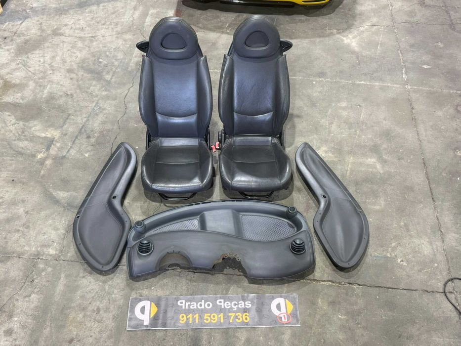 Interior banco bancos em pele smart fortwo 450