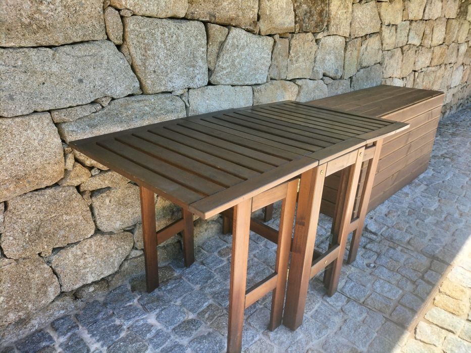Cadeira madeira Applaro Ikea exterior