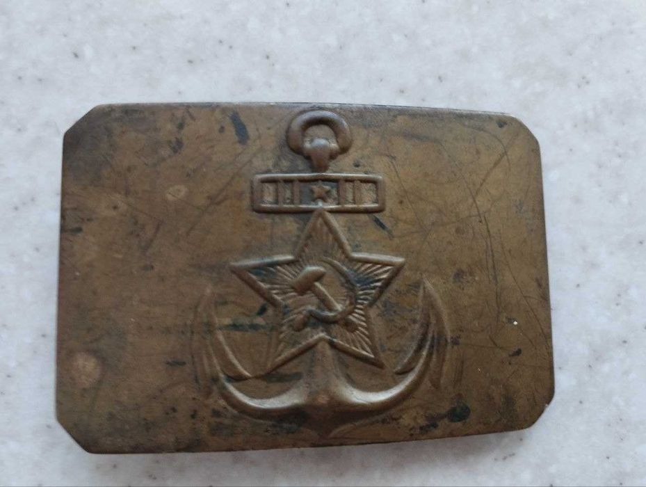 Ремень ВМФ СССР образца 40 года. с пряжкой.  правосторонней