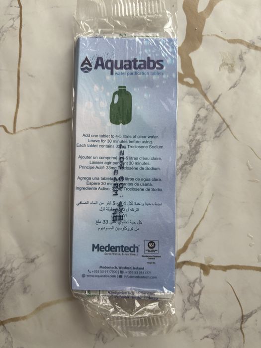 Таблетки для знезараження води