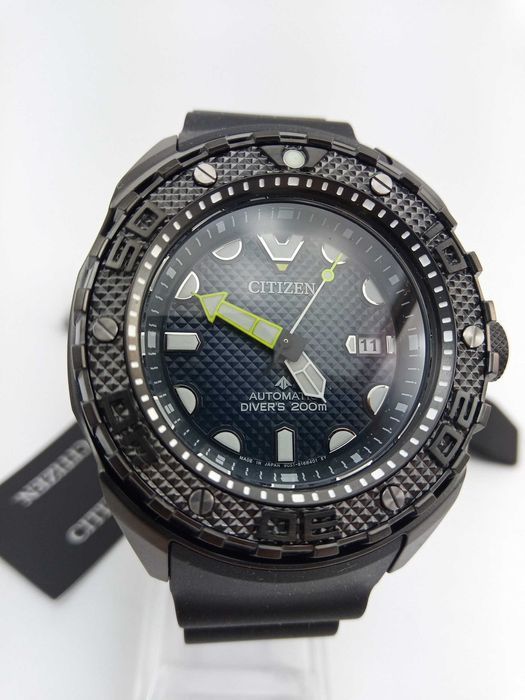 Титановые японские 200м дайверские часы Citizen NB6005-05L, Механика