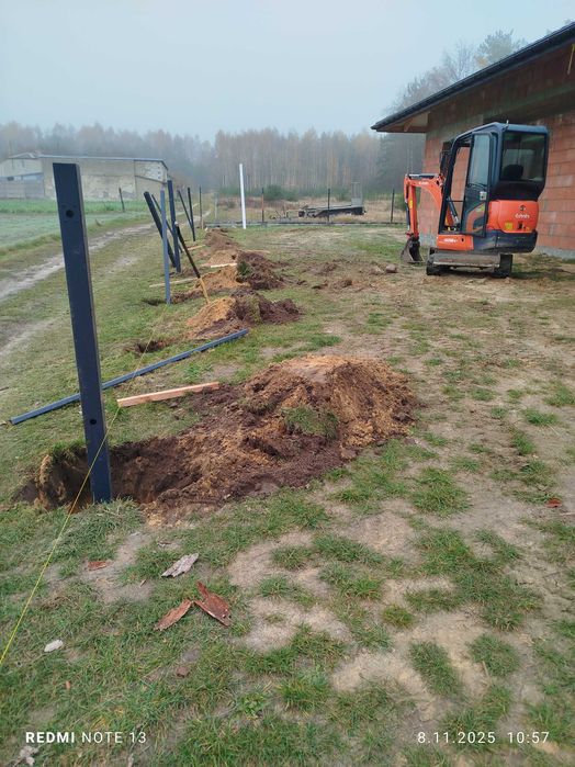 Usługi koparką minikoparką ,fundamenty,wod-kan, oczyszczalnie