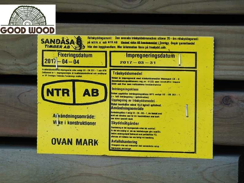 Kantówki 45x145 IMPREGNOWANE C24 legary tarasowe drewno ze SZWECJI!