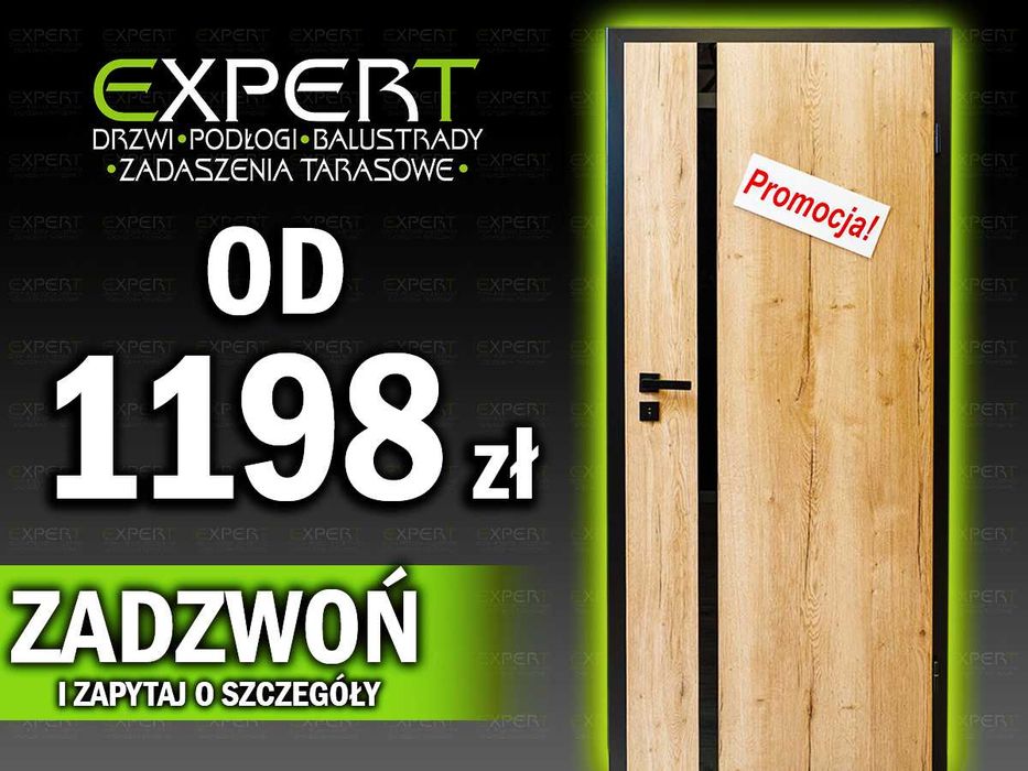 Drzwi wewnętrzne, hit sprzedaży, nowoczesne, komplet, montaż