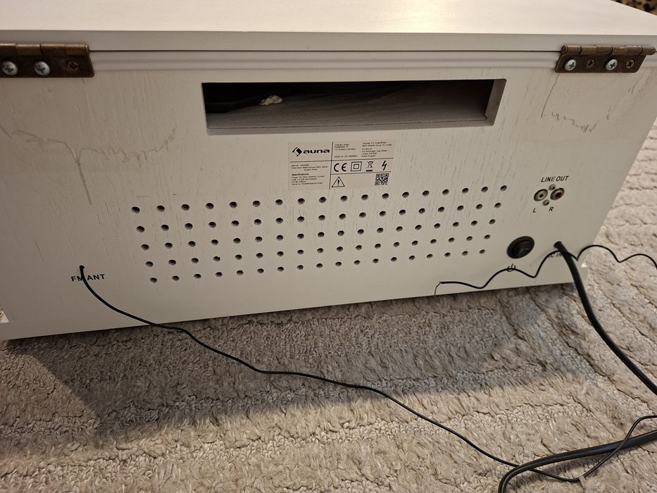 Retro wieża stereo Auna gramofon CD MP3 DAB FM kaseta USB Bluetooth