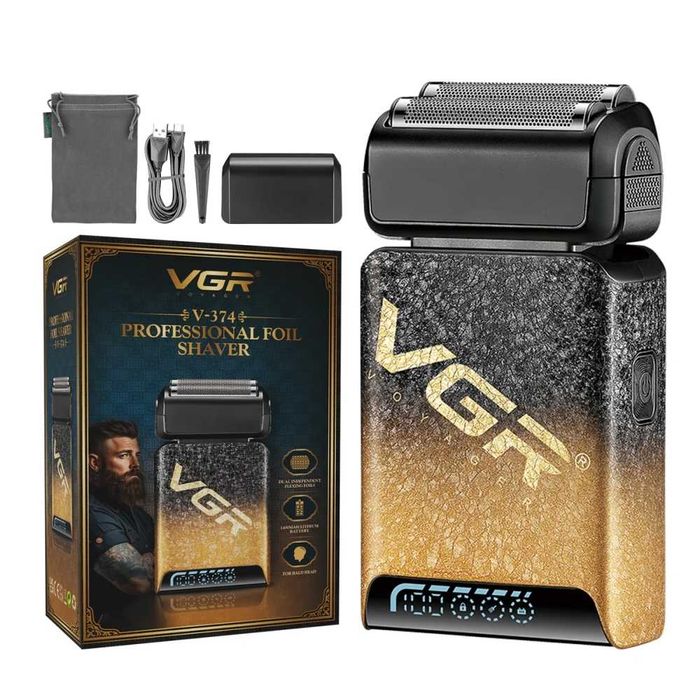 Электробритва VGR V-374 шейвер, двойное лезвие, LED дисплей