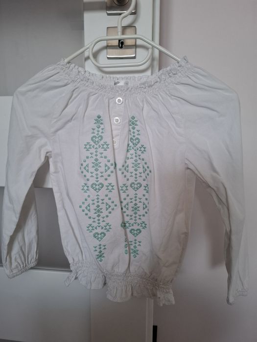 Bluzka biała dziewczęcą rozmiar 116