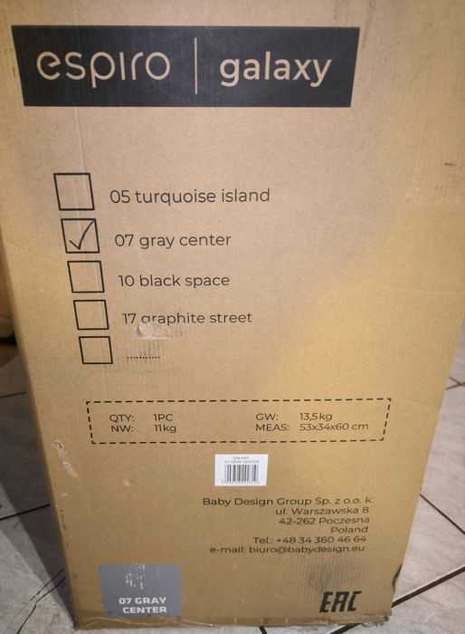 Spacerówka Galaxy Espiro dla wysokiego dziecka