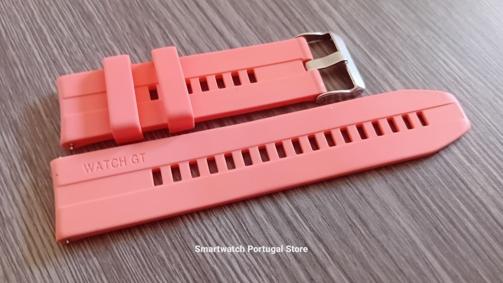 Bracelete 22mm em silicone, WATCH GT (Nova) Rosa