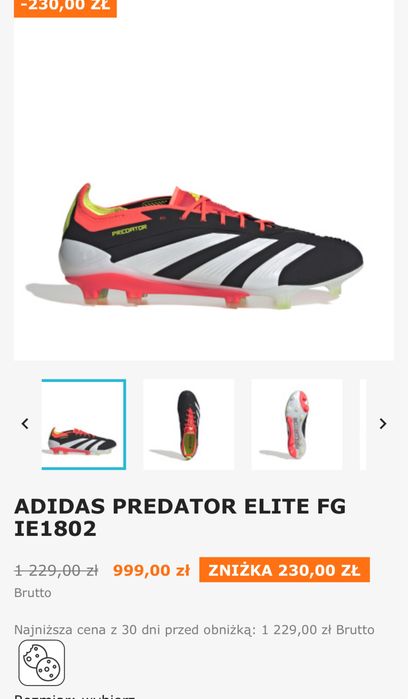 Nowe Buty piłkarskie adidas Predator Elite