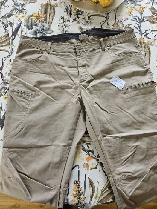 Spodnie męskie trekkingowa Decathlon xxl z kieszeniami piaskowe