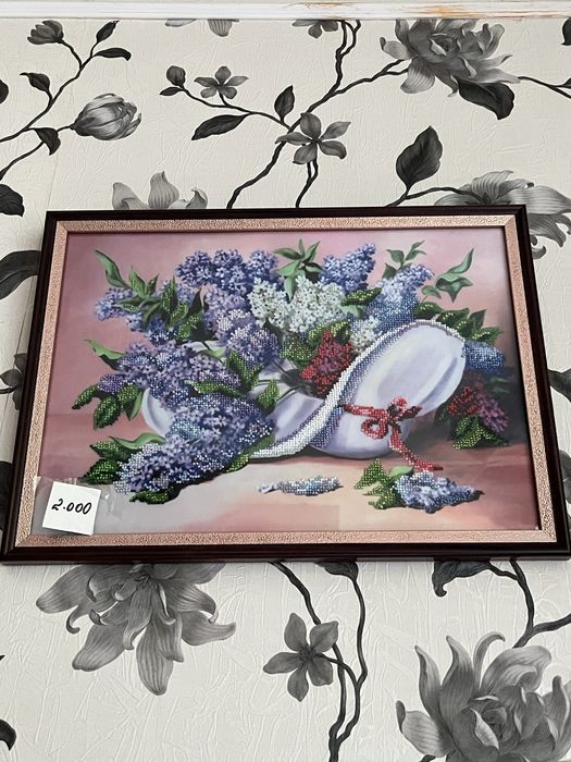 Картина з бісеру «Букет бузку»